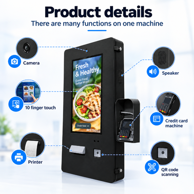 Customizable Outdoor Self Service Ordering Kiosk OEM Dimensions Color Modular Design Terminal