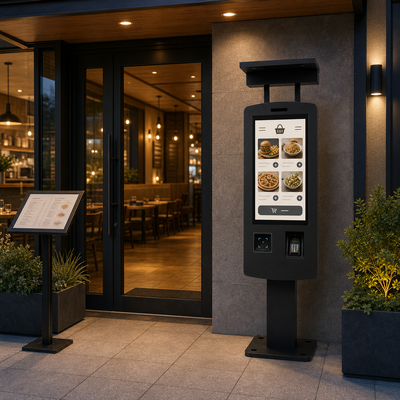 Quiosque de pagamento de estacionamento externo 32 polegadas IP65 2500nits