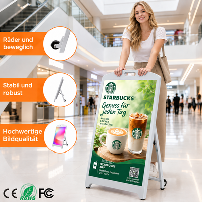 Smart Control LED Poster Display App U Disk Cloud WiFi Speaker Outdoor IP65 Digital Sign