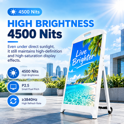 sinal legível exterior de Digitas da luz solar IP65 da exposição do cartaz do diodo emissor de luz do brilho alto 4500nits