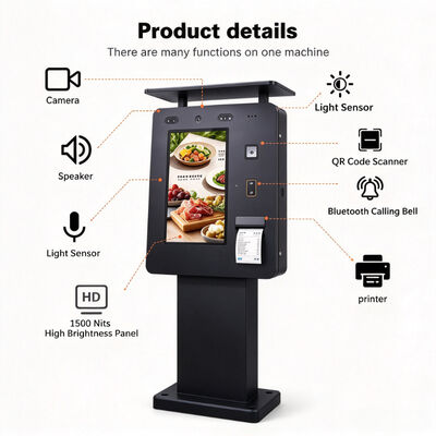43 Inch Outdoor Self Ordering Kiosk IP65 Payment Terminal with Receipt Printer